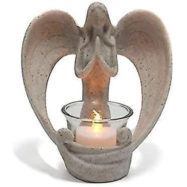 Angel Statue Tea Light Candle Holder Sympathy Angel Wings Decor Memorial Loss Of Loved One Grieving Condolence Funeral R