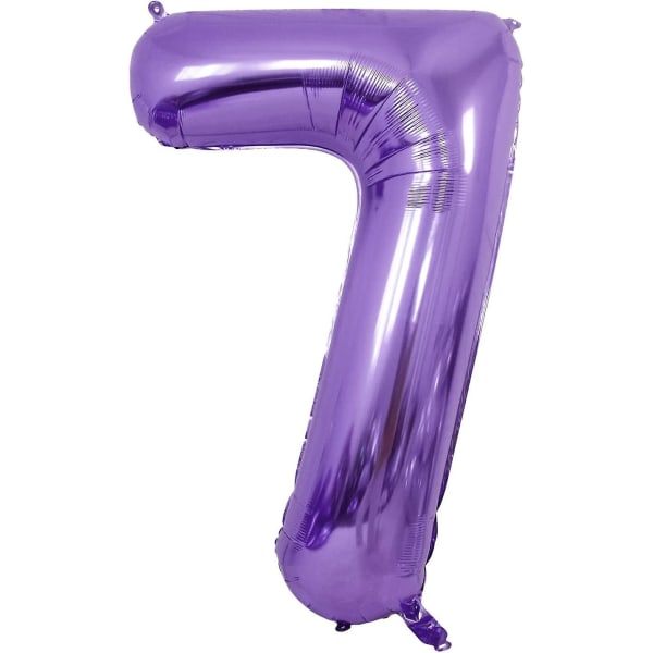 40 Inch Foil Balloons Big Helium Birthday Number Balloon Party Decorations (purple,number 0 purple 7