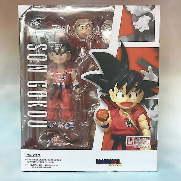 Action Figur Omslagssky PVC Dragon Ball SHF Model Legetøj Son Goku Barndom Bevægelig 12cm With Retail Box