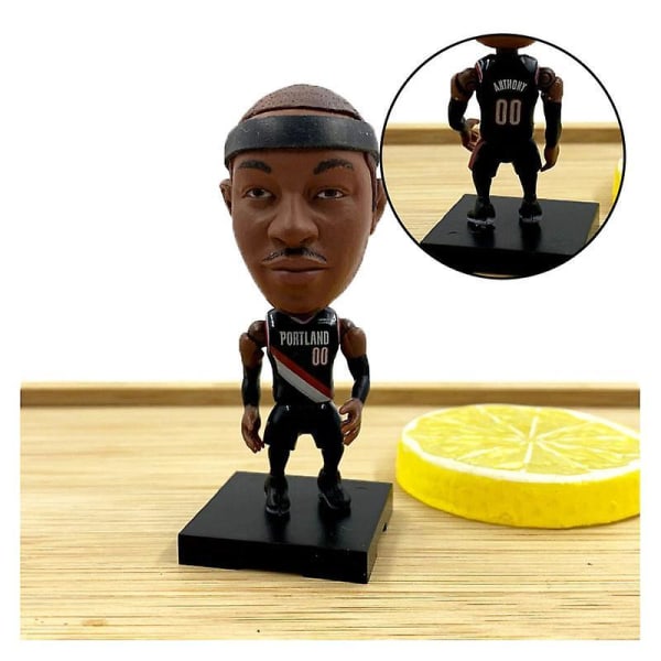 7cm Height Cartoon Style Nba Super Star Action Figures, Doll Toy Assembly, Optional Choice, Diy Anthony 00 Black