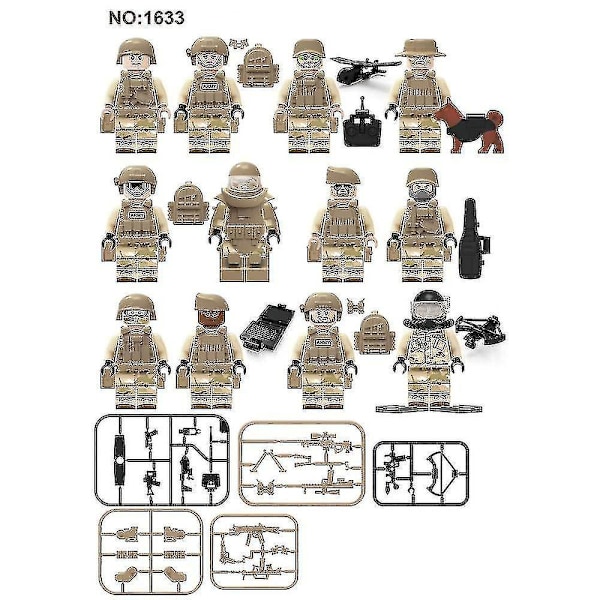 Navy Seals 12 Military Series Building Blocks With Weapons Boy Building Blocks