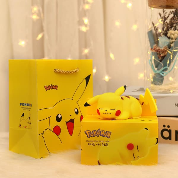 Pikachu Night Light Decoration B Ten batteries Gift bag