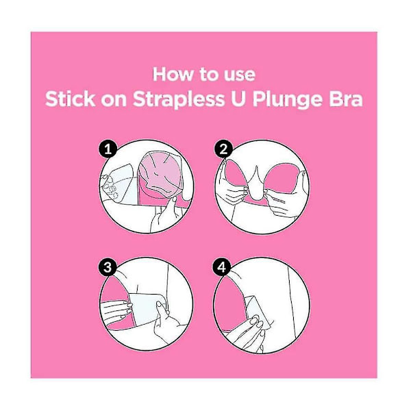 Strapless Bra Backless Push Up Self Adhesive Bra Invisible U Plunge Stick On Bra