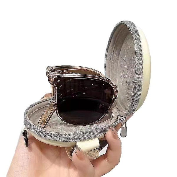 Premium Sense Portable Folding Uv Sunglasses For Women Brown