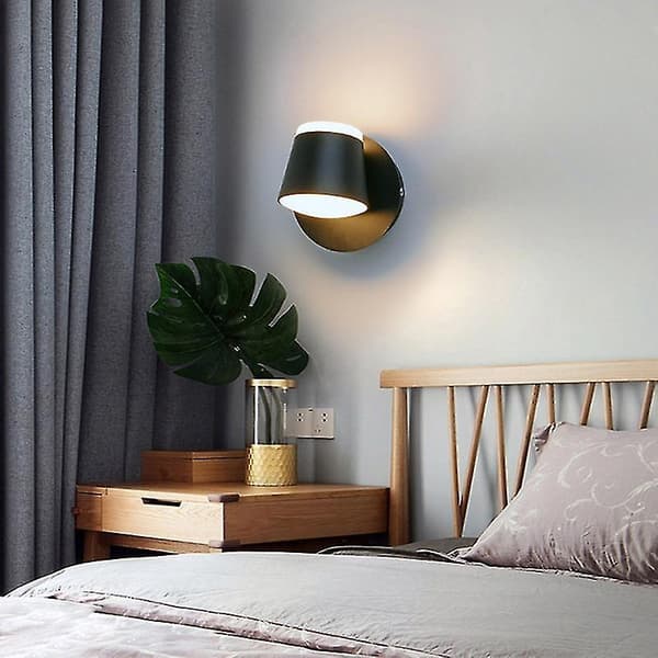 Free Rotatable Wall Lamp With Switch Bedside Night Lights Living Room Hotel Aisle Surface Mounted Le