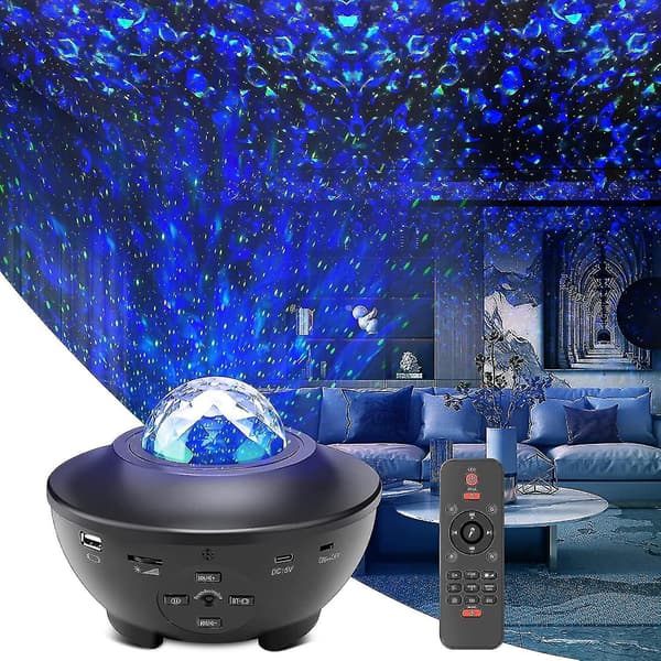 Galaxy Projektor, Stjernelys Projektor LED Lys Soverom Med Bluetooth