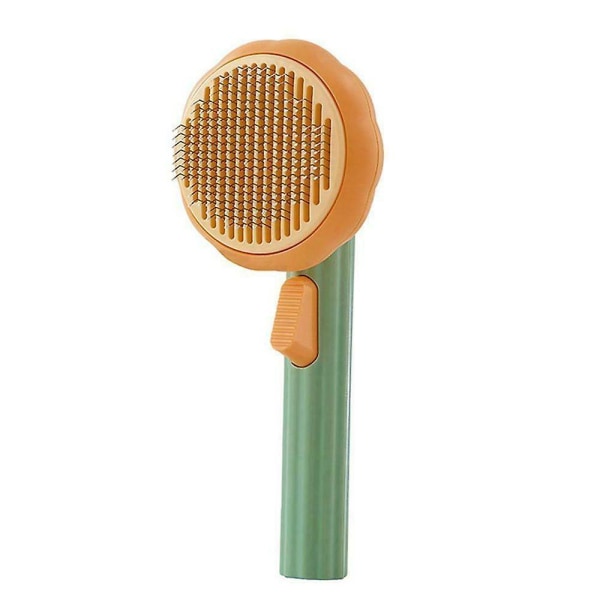Pet Hair Brush Shedding Trimmer Grooming Cleaning Comb Pumpkin color