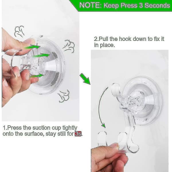 Shower Suction Hooks, 2 Pack Suction Hooks Removable And Reusable Razor Hoo