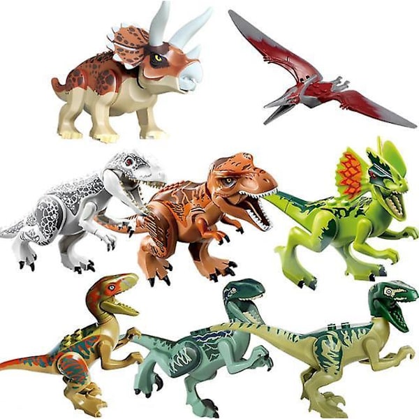 8pcs Dinosaur Building Block Set Assembled Building Blocks Toy Animal Children's Gift