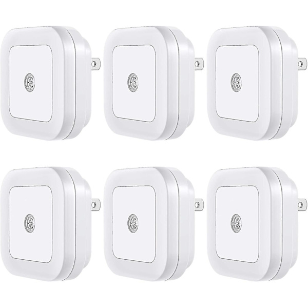 Led Night Light, Plug-in 6 Pack Smart Sensor, Night Lights Suitable For Bedroom