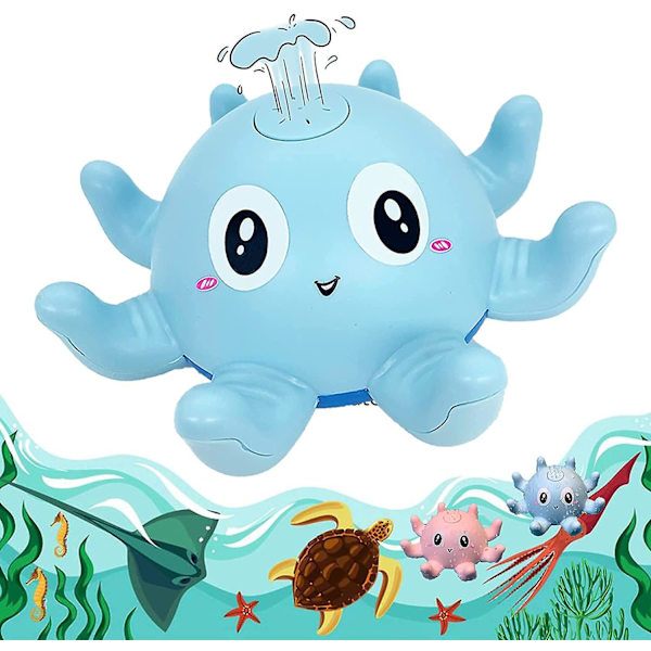 Baby Badebassin Legetøj, Småbørns Bade Vand Legetøj Sprøjte Vand Lysende Legetøj Blue