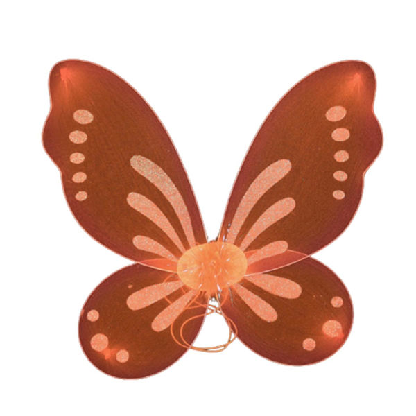 Fairy Genie Wings Costume Toddler Dress Up Butterfly Shaped Wings With Elastic String For Girls Orange