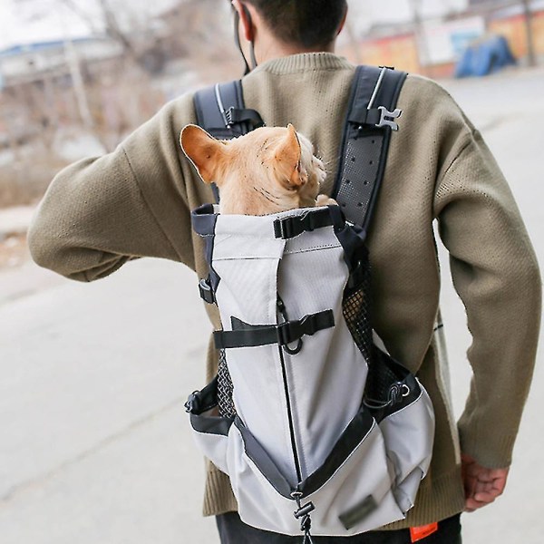 Dog Carrier Backpack For Small And Medium Pets Backpack Carrier Gray M