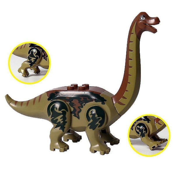 8pcs World Dinosaurs Building Bricks Blocks Figures