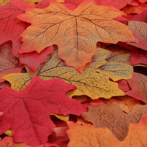 250pcs Artificial Maple Leaves Plant Autumn Decoration 500PCS