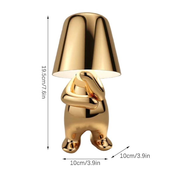 Little Golden Man Led Table Lamps Touch Control Dimmable Lamp Bar Night Light Gold