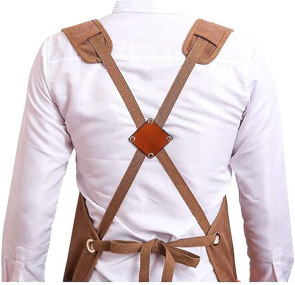 Tool Apron For Men With 6 Pockets,waxed Canvas Carpenter Apron,heavy Duty Canvas