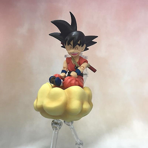 Awan Jungkir Balik PVC Dragon Ball SHF Toimintahahmo Son Goku Lapsuusajan Liikkuva Mallilelu 12cm No Retail Box