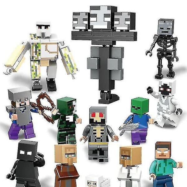13pcs Figures My World Assemble Building Blocks