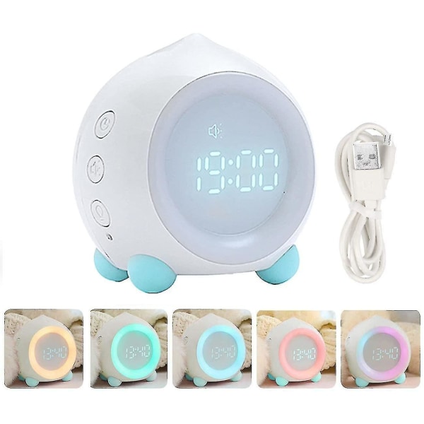 Digital children's alarm clock light alarm clock for children silent creative desk clock snooze