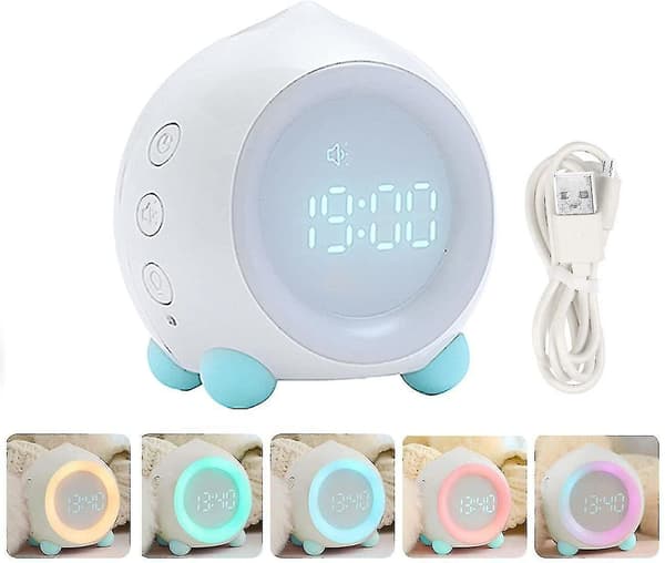 Digital children's alarm clock light alarm clock for children silent creative desk clock snooze