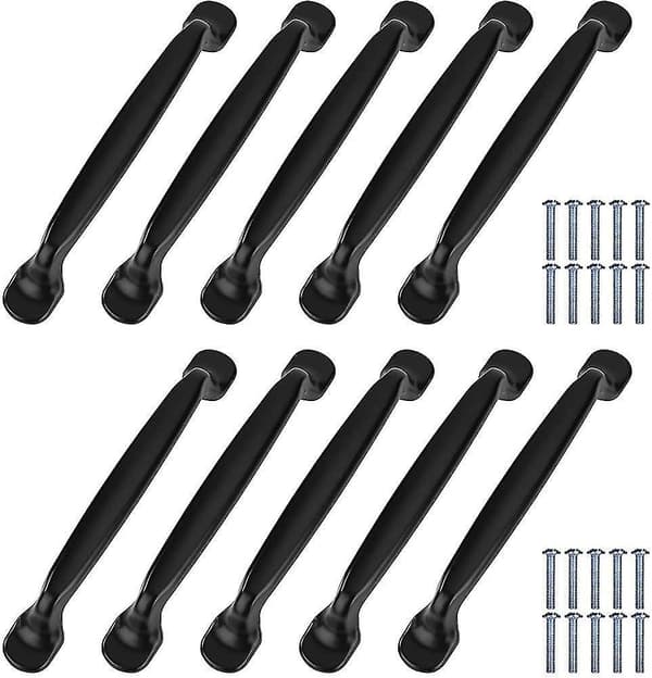 Interior Door Handle Kitchen Cabinet Door Handles 10pcs Black Furniture Pull