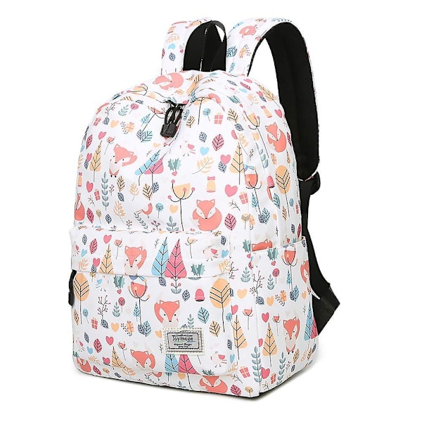 Waterproof Leisure Student Backpack Cute Pattern School Book Bag For Girls Fox