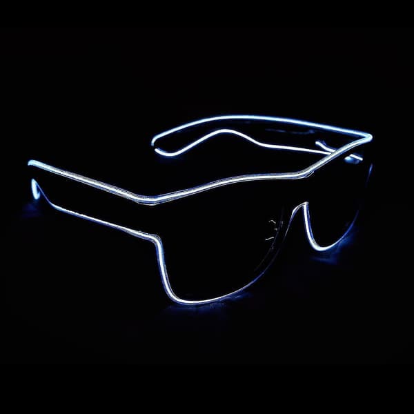 Neon Rave Glow Led Glasses White