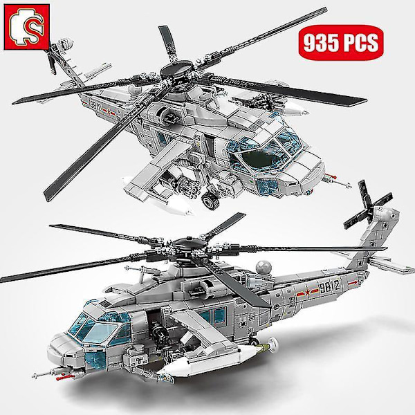 Sembo Technical Military Armed Helicopter Model Building Blocks Kits Swat Police Fighter Aircraft Bricks Gunship Toys For Boysno Original Box