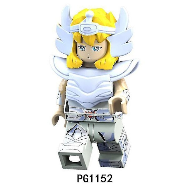 6kpl Saint Seiya -nukke Athena Glacier Purple Dragon Seiya Ikki Koottava Rakennuspalikka Minifiguurilelu