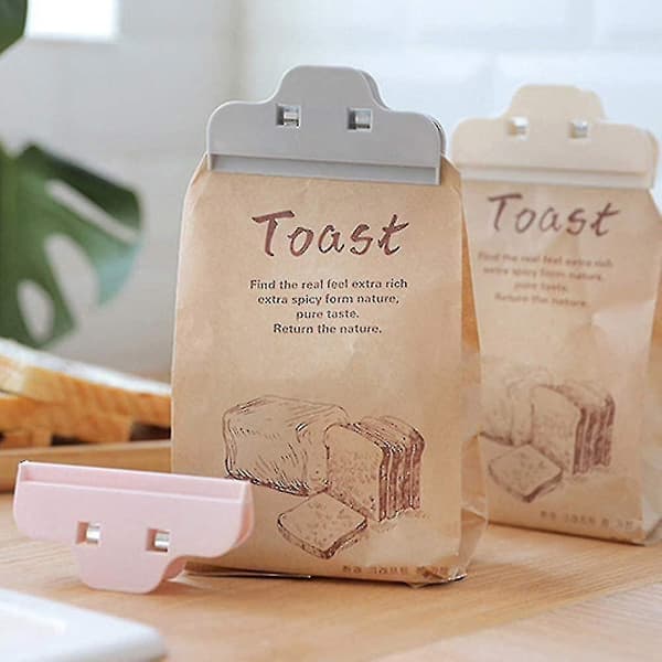 Multifunktionel Køkken Snack Forseglingsclips Plast Kraftig Madposeclips grey