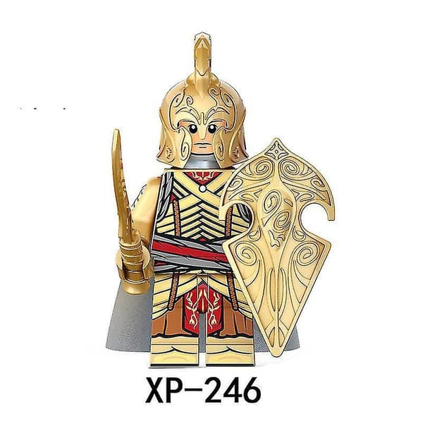 8pcs Magic Ring Ring King Building Block Noldor Elf Warrior Medieval Soldier Building Block Minifigure