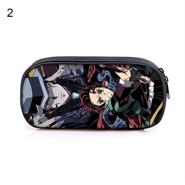 Rektangulær Polyester Anime Demon Slayer Tegneserie Action Figur Penalhus til Studerende 2