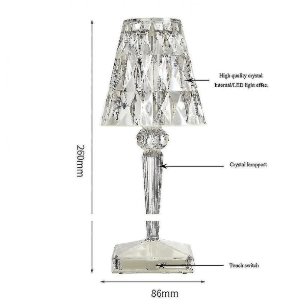 Italian Design Kartell Acrylic Night Light Table Lamp