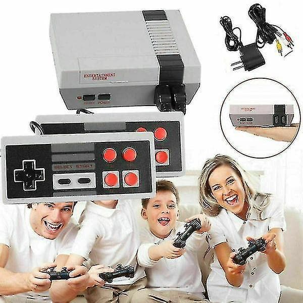 Game Console 620 Built-in Mini Classic Nes Games W/ 2 Controllers Retro Kid Gift EU Plug
