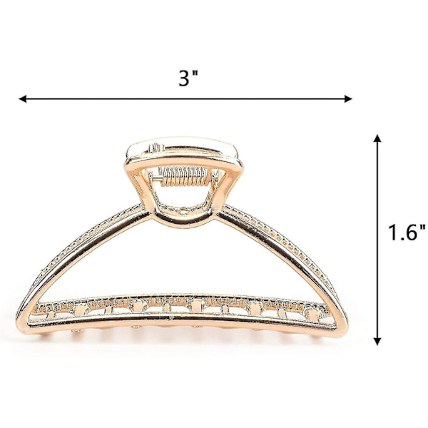 12 Pack Large Metal Hair Claw Clips, Hollow Non-slip Hair Catch For Women Girls