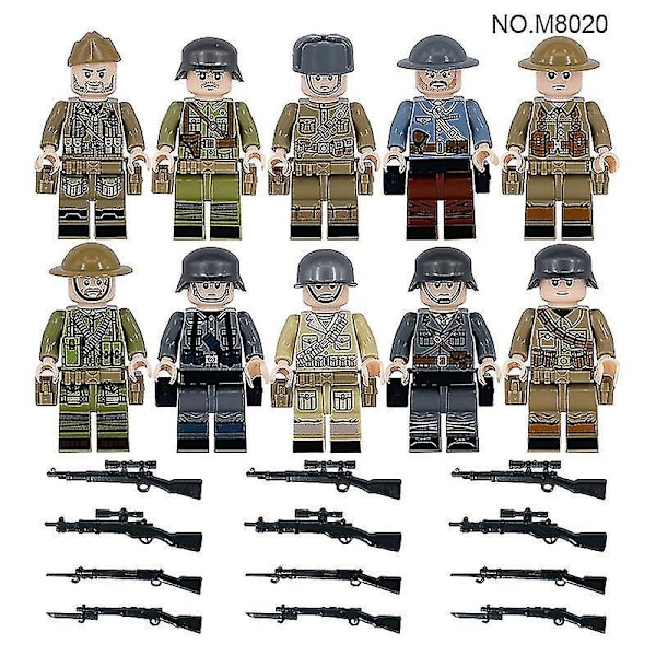 Military Building Blocks Dolls Us Air Force Small Particle Assembly Toy 8pcs M8020