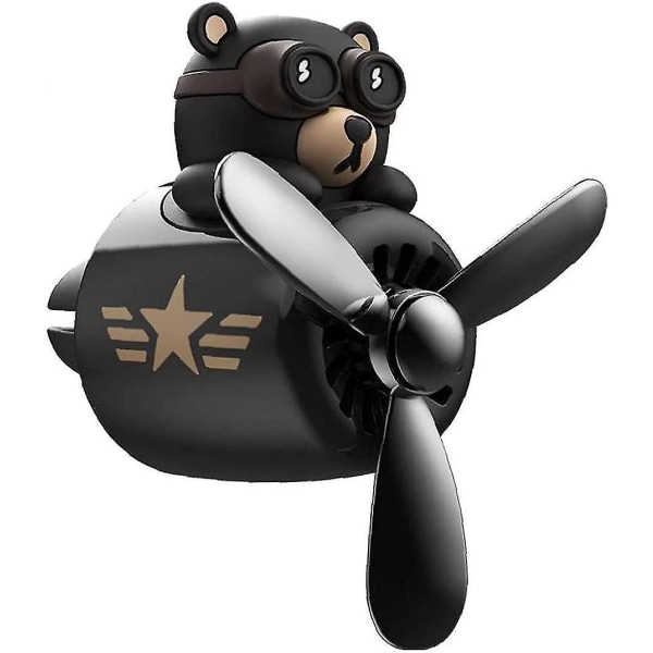 Cartoon Bear Pilot Car Air Freshener Automotive Air Outlet Fan Freshener Vent Clips Aroma Diffuser Car Perfume Aromatherapy Ornament Car Accessories