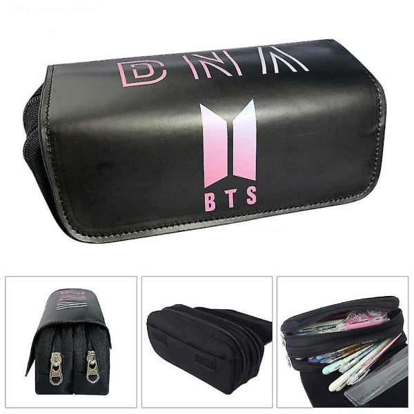 Bts Children Double-layer Pencil Case Large Capacity color-3