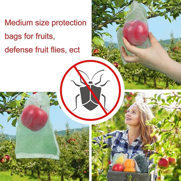 Bird Net Bag Fruit Protection Bag, Mesh Bag With Drawstring Mosquito Net Bag Garden Pest
