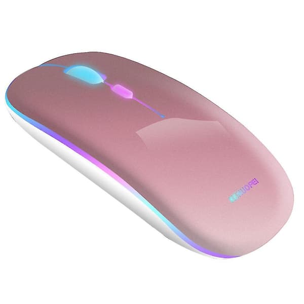 Wireless Rechargeable Mouse Slim Portable Usb Mouse With Led Light