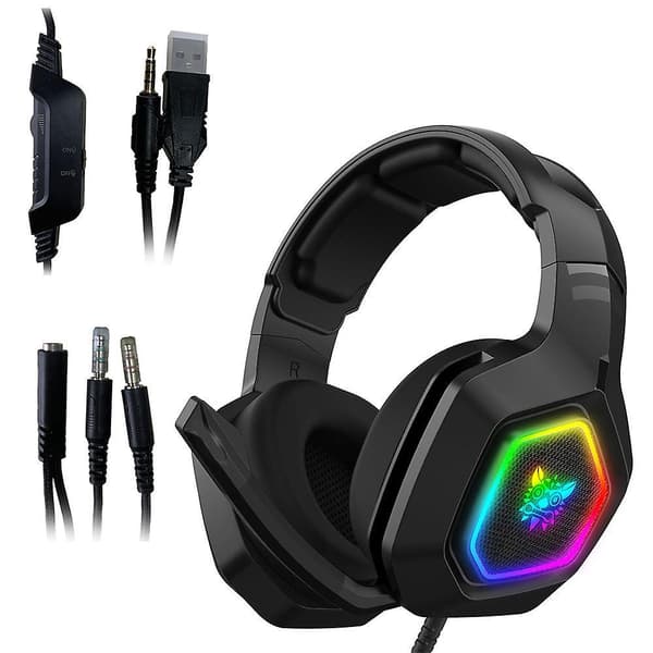 Stereo PC Gaming Headset med Støyreduserende Mikrofon for PS4 PS5 Xbox Series K10