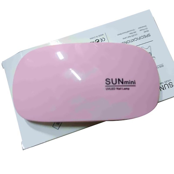 6w Mini Uv Dryer Portable Uv Resin Curing Lamp 30s 60s Timer Nail Art Manicure Pink