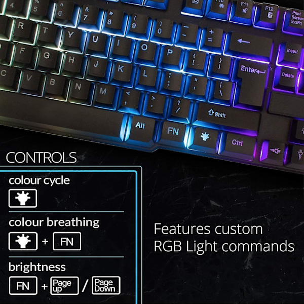 Gaming Keyboard Usb Rgb Wired Rainbow Keyboard, Specially Designed For Gamers