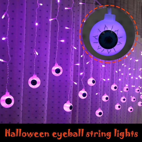 Led Battery Ghost Eyes String Lights  Light For Halloween Party Decoration