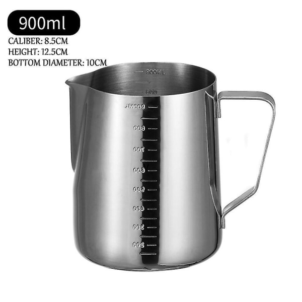 Craft Frothing Jug Wine Practical Convenient 350ml/550ml/900ml Stainless Steel