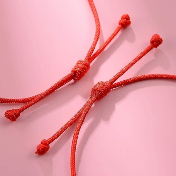 2pcs Red String Bracelet Handmade Kabbalah Protection Amulet Knots Thr