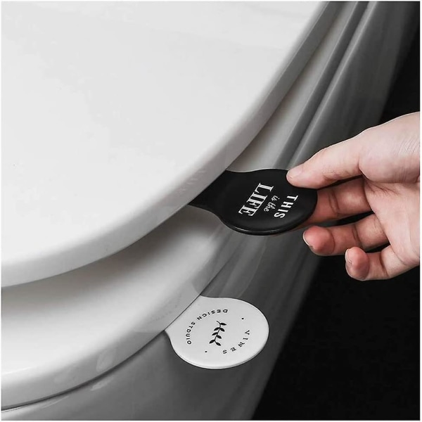 6 Pack Toilet Seat Handle Seat Cover Lifter Avoid Touching Self Adhesive Hygiene (di Man Jia)