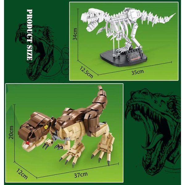 Jurassic Park T. rex Rampage Building Blocks Dinosaur  Toys