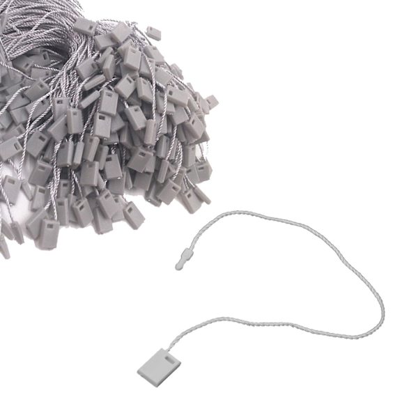 100pcs Nylon String Hang Tag Fasteners Grey 100 pcs